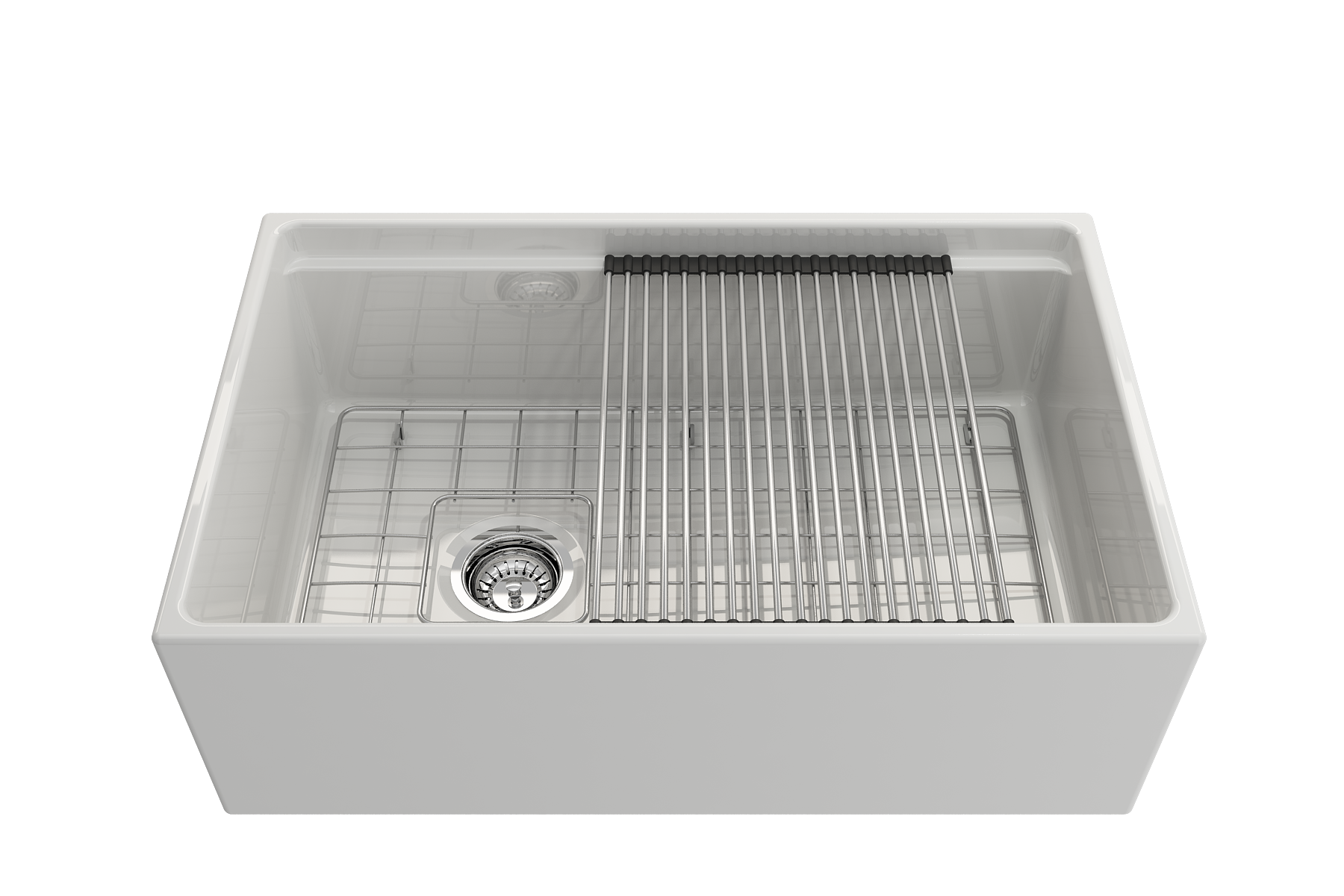 Roller Mat, Stainless Steel with Black Edging for select Fireclay Workstation Sinks 2350 0001