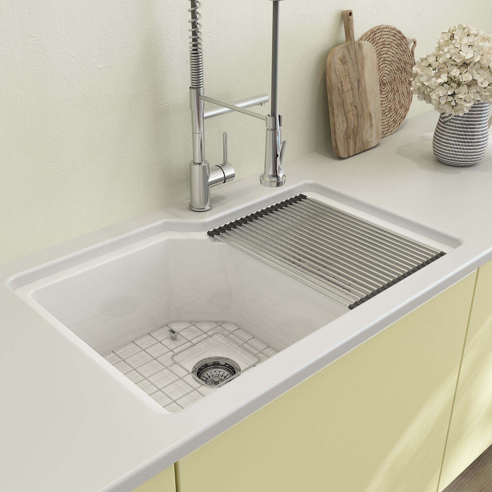 Roller Mat, Stainless Steel with Black Edging for select Fireclay Workstation Sinks 2350 0001