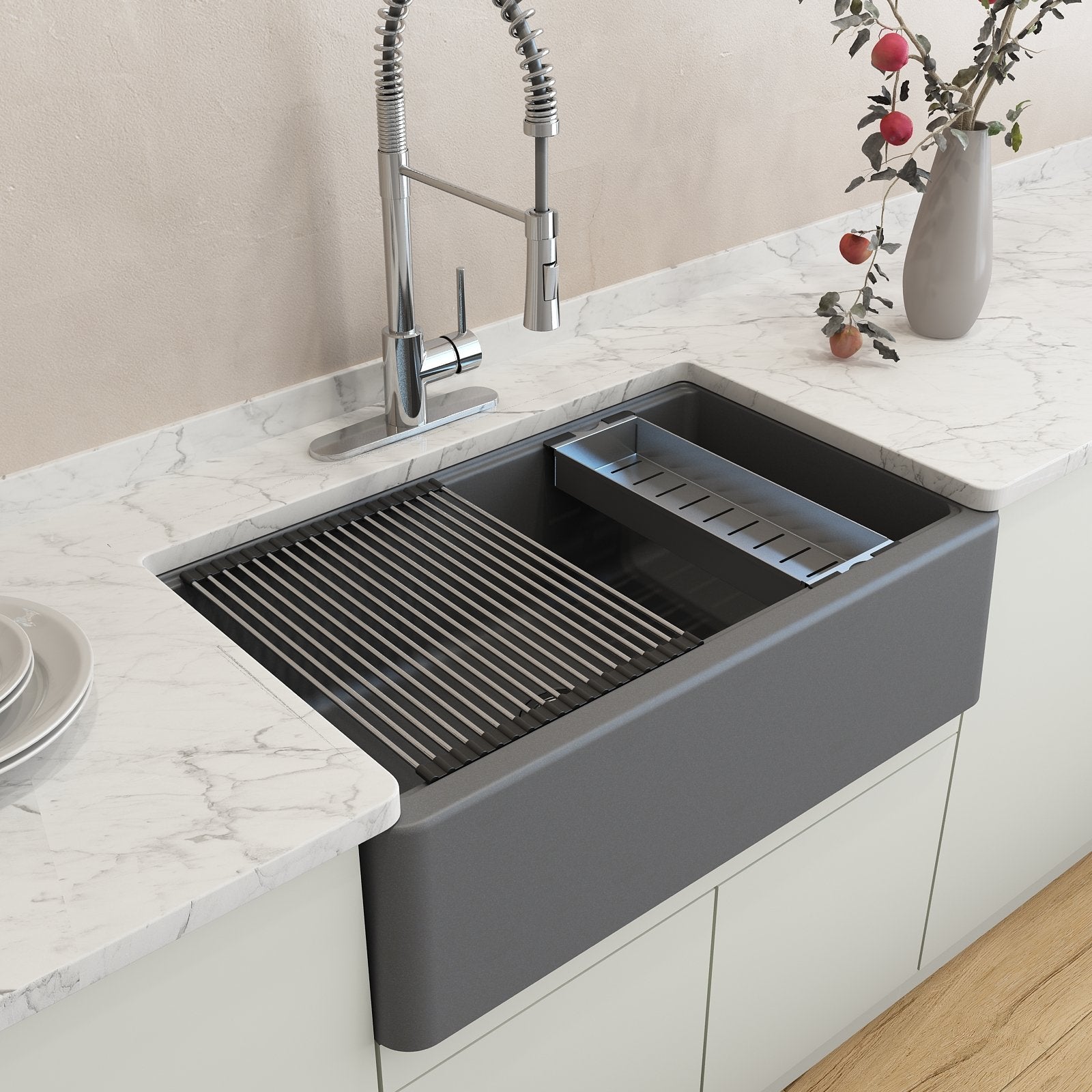 Roller Mat, Stainless Steel with Black Edging; Compatible with 1600, 1606, 1634, 1635 sinks 2350 0003