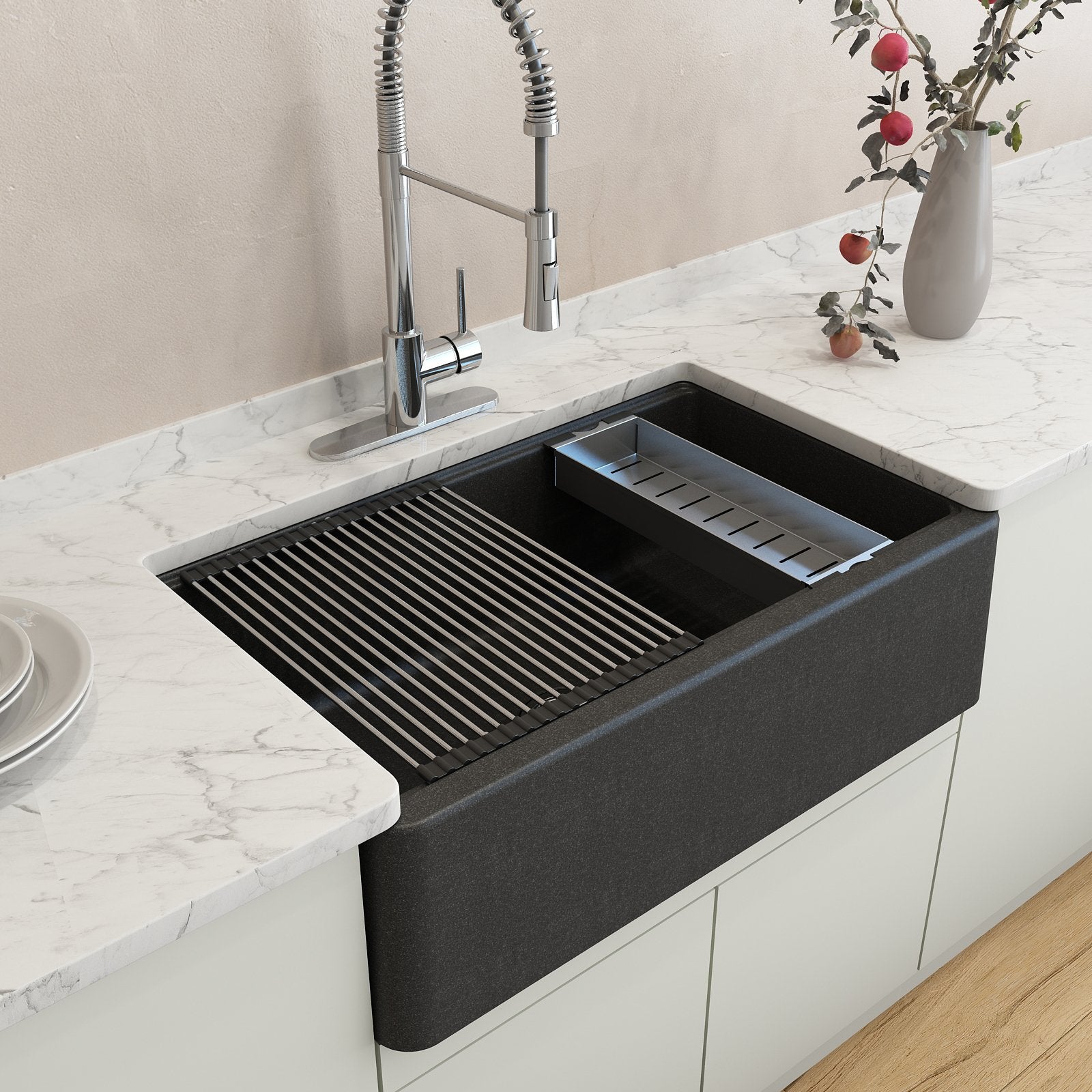 Roller Mat, Stainless Steel with Black Edging; Compatible with 1600, 1606, 1634, 1635 sinks 2350 0003