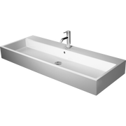 Duravit Vero 47 1/4'' Rectangular Wall Mounted Sink in White with Widespread Faucet Holes and with Overflow