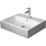 Duravit Vero 23 5/8'' Rectangular Wall Mounted Sink in White with Widespread Faucet Holes and with Overflow