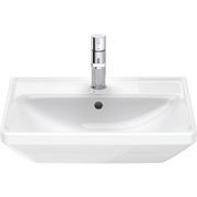 Duravit D-Neo 21 5/8'' Rectangular Wall Mounted Sink in White with Widespread Faucet Holes and with Overflow