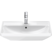 Duravit D-Neo 25 5/8'' Rectangular Wall Mounted Sink in White with Widespread Faucet Holes and with Overflow