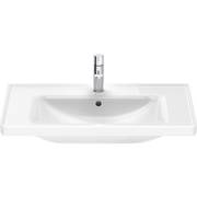 Duravit D-Neo 30 1/2'' Rectangular Wall Mounted Sink in White with Widespread Faucet Holes and with Overflow
