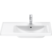 Duravit D-Neo 30 1/2'' Rectangular Wall Mounted Sink in White with Widespread Faucet Holes and with Overflow