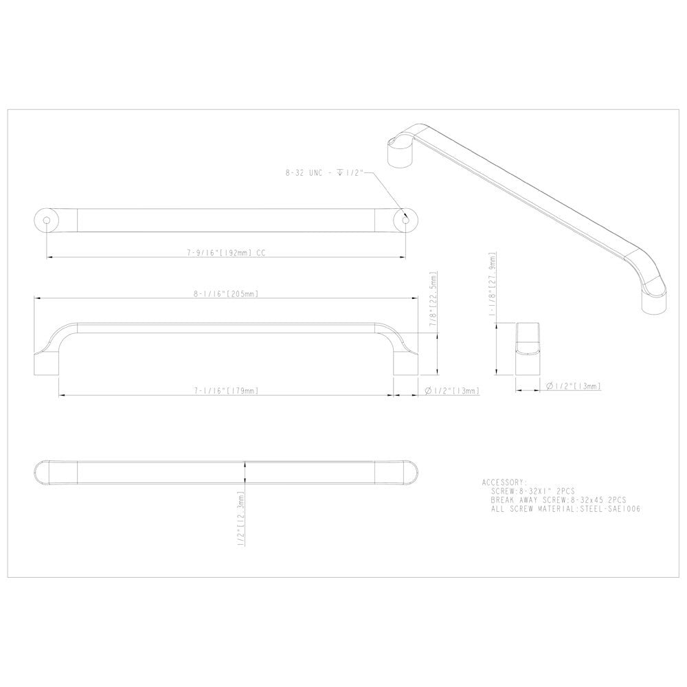 Hardware Resources 96 mm Center-to-Center Satin Nickel Brenton Cabinet Pull