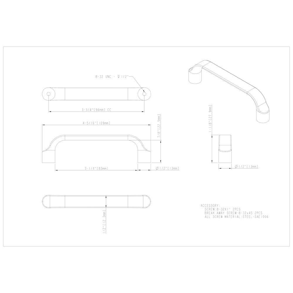 Hardware Resources 96 mm Center-to-Center Satin Nickel Brenton Cabinet Pull