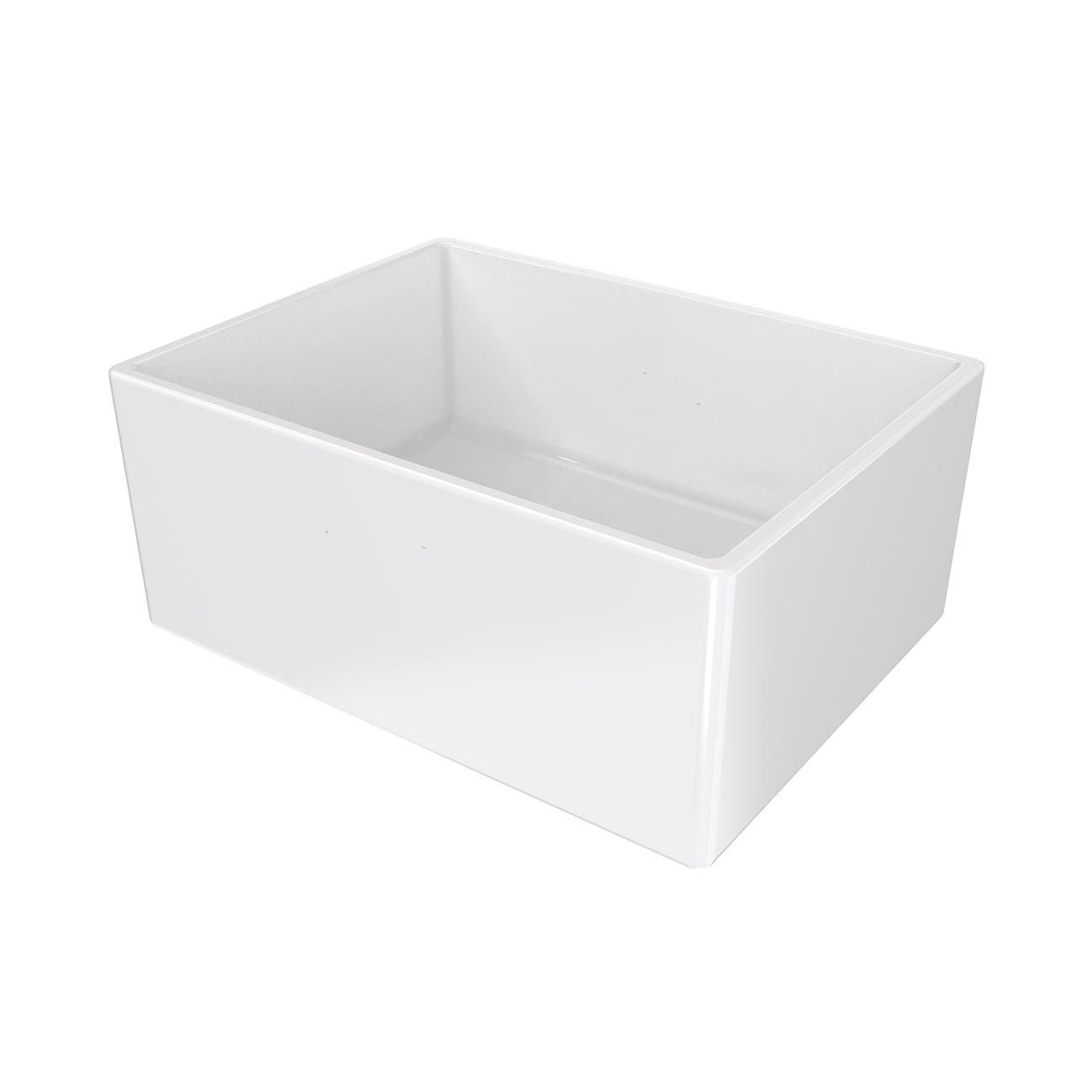 MAIDSTONE 24 Inch Drop-In Fireclay Utility Sink - White