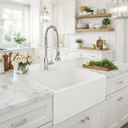 MAIDSTONE 24 Inch Drop-In Fireclay Utility Sink - White