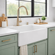 MAIDSTONE 33 Inch Fireclay Farmhouse Sink - White