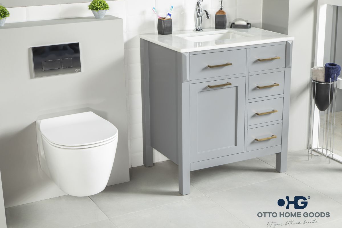 Fawna 30" Gray Bathroom Cabinet
