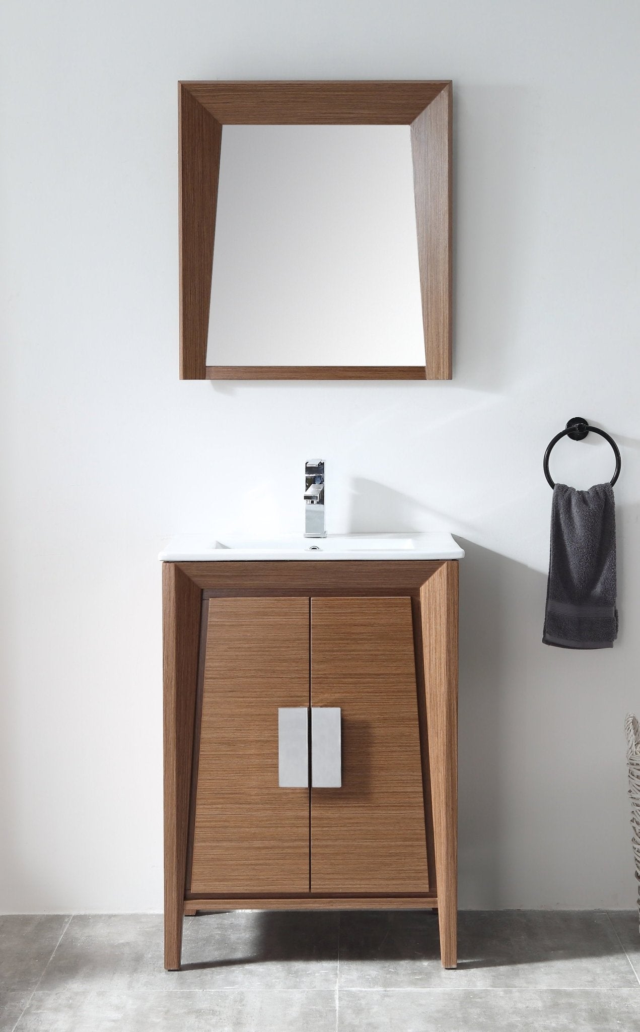 Chans Furniture CL-22WV24-ZI 24 Inch Larvotto Light Wheat Modern Contemporary Modern Bathroom Vanity
