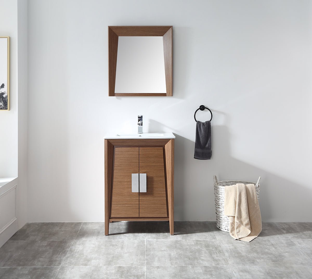 Chans Furniture CL-22WV24-ZI 24 Inch Larvotto Light Wheat Modern Contemporary Modern Bathroom Vanity