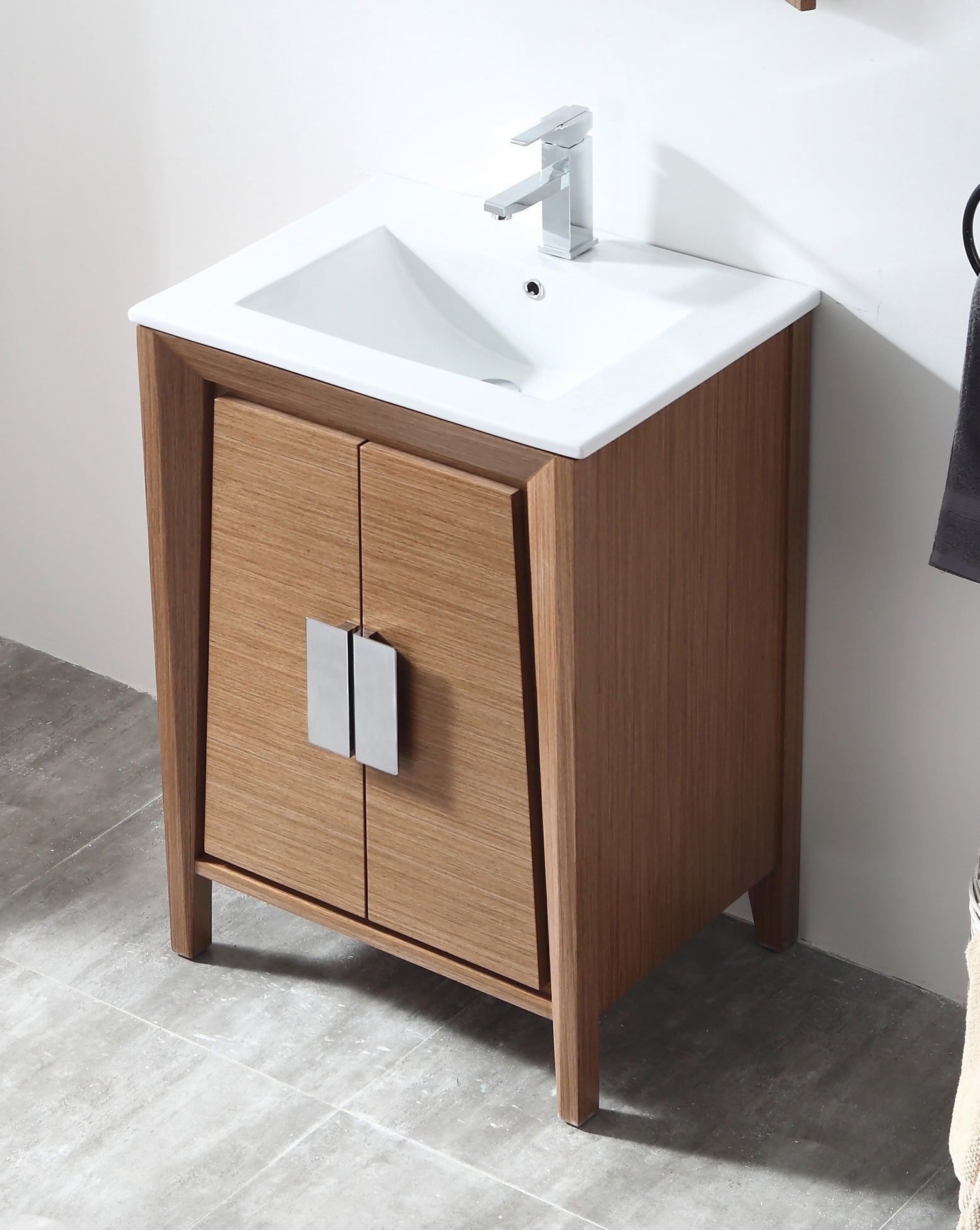 Chans Furniture CL-22WV24-ZI 24 Inch Larvotto Light Wheat Modern Contemporary Modern Bathroom Vanity