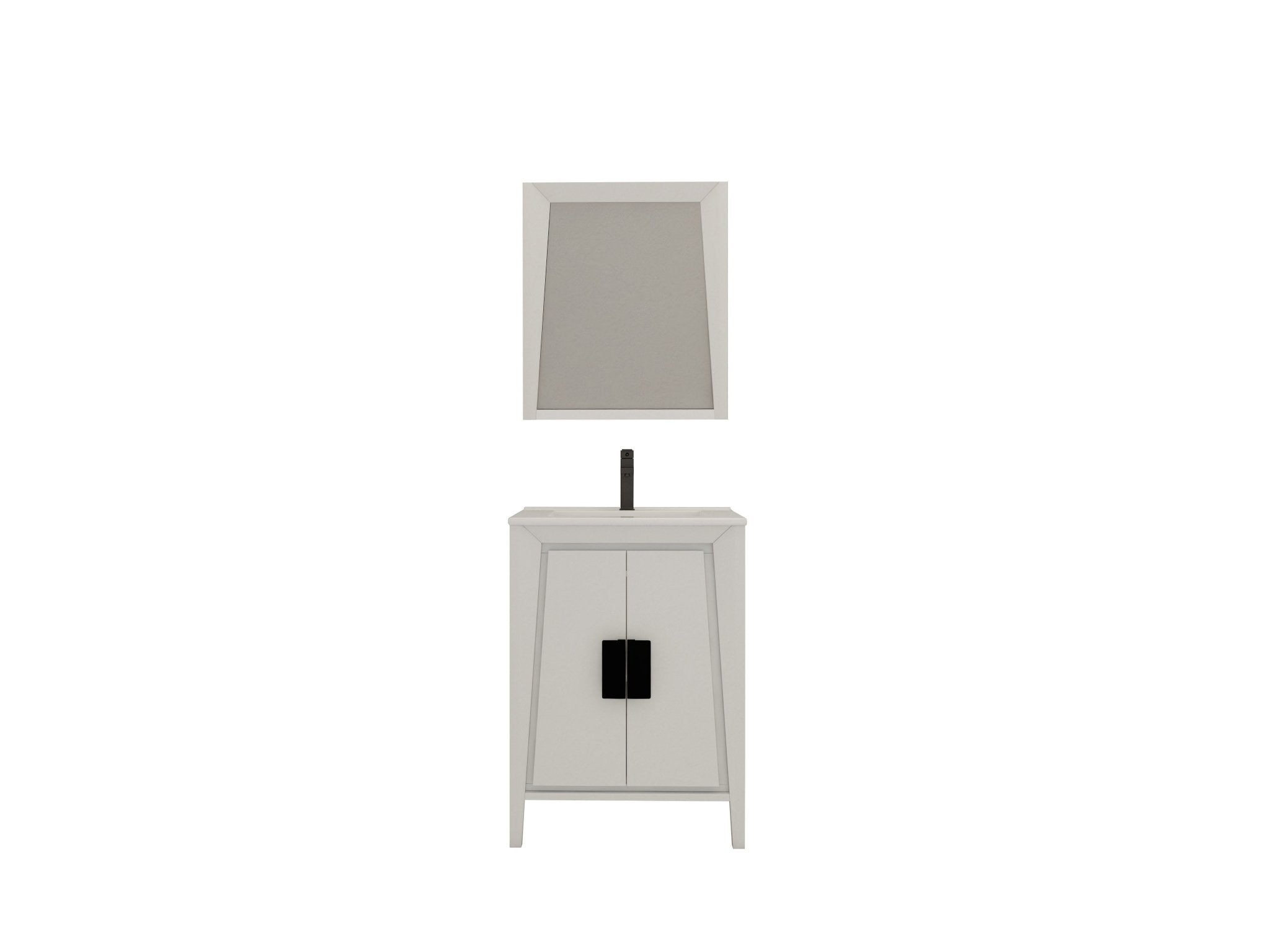 Chans Furniture CL-22WHT24-ZI 24 Inch Larvotto White Modern Contemporary Modern Bathroom Vanity