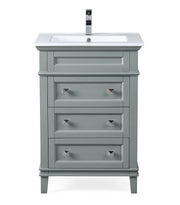 Chans Furniture ZK-1810-Z24CK 24 Inch Felix Gray Modern Small Bathroom Vanity
