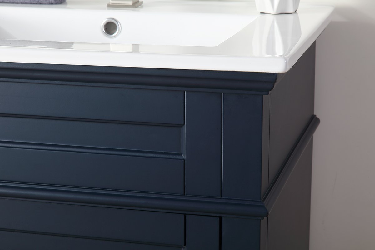 Chans Furniture ZK-1810-Z24NB 24 Inch Felix Navy Blue Modern Small Bathroom Vanity
