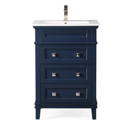 Chans Furniture ZK-1810-Z24NB 24 Inch Felix Navy Blue Modern Small Bathroom Vanity