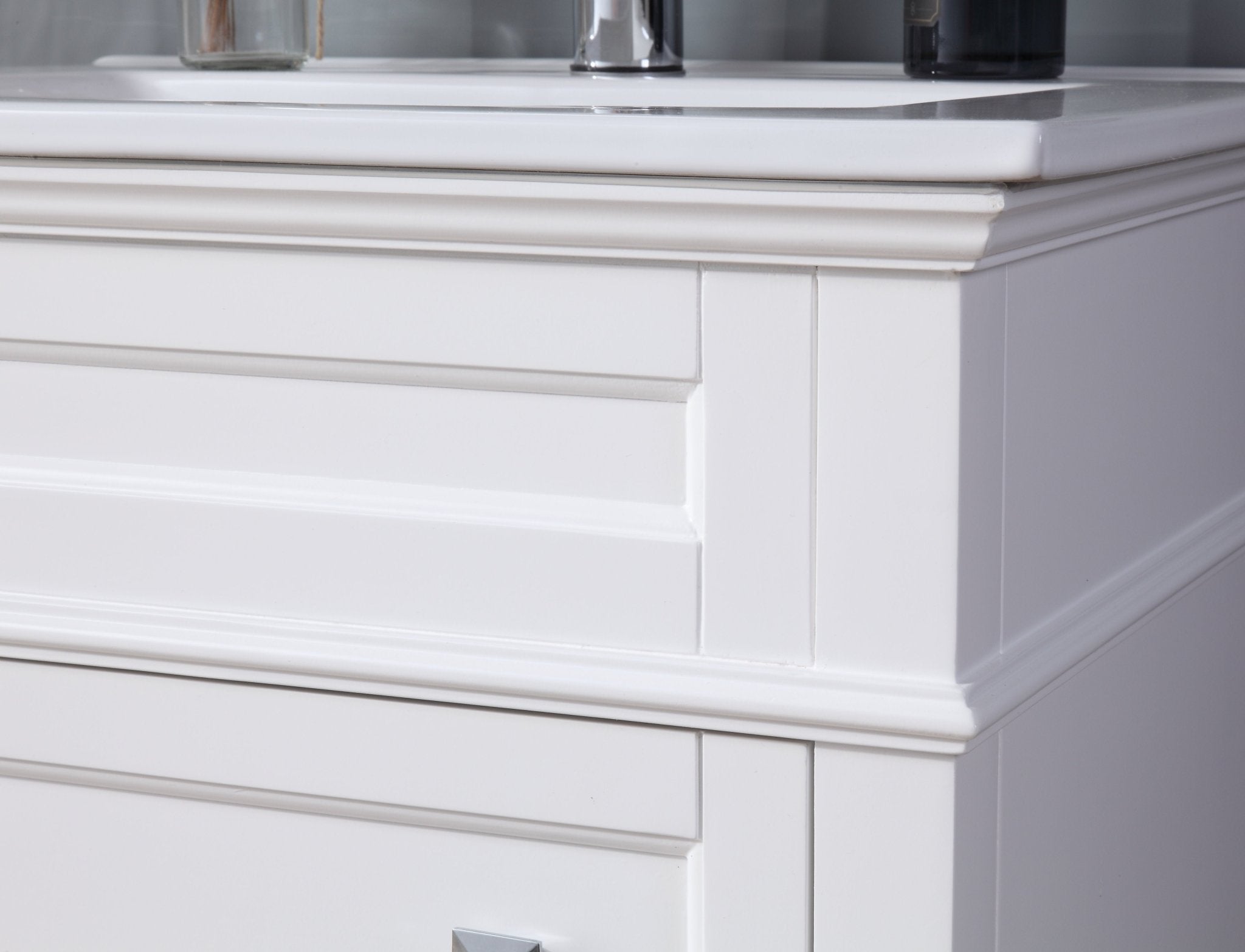 Chans Furniture ZK-1810-Z24AW 24 Inch Felix White Modern Small Bathroom Vanity