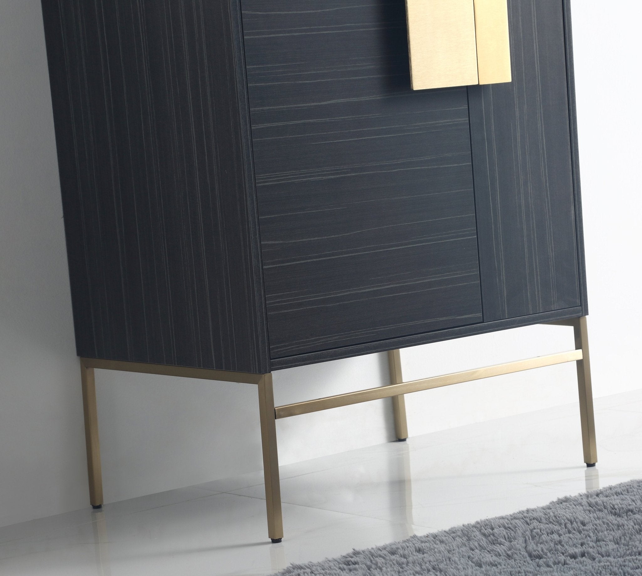 Chans Furniture CL-102DG-24ZI 24 Inch Kuro Modern Minimalistic Dawn Gray Bathroom Vanity With Integral Top