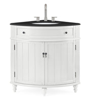 Chans Furniture CF-47533GT 24 Inch Triadsville Freestanding White Corner Bathroom Sink Vanity