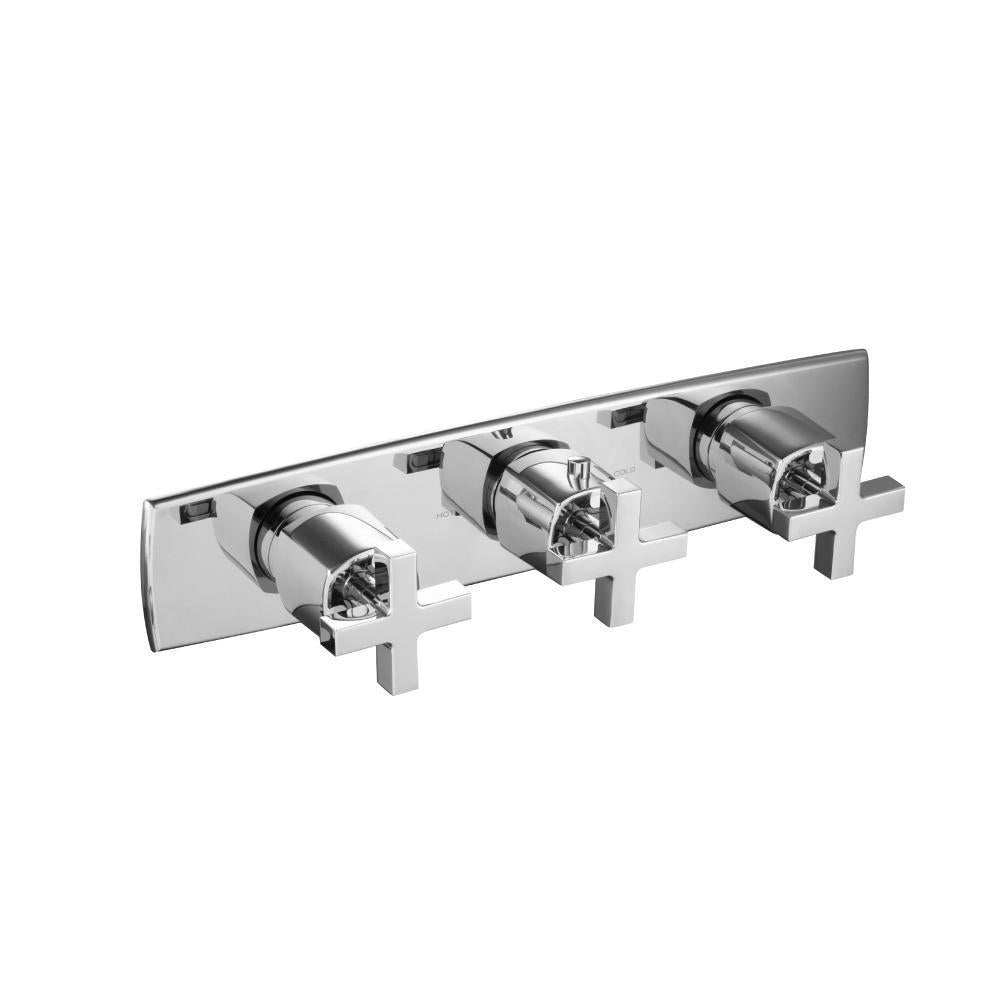 Flusso 240.2715T Trim For Horizontal Thermostatic Valve with 2 Volume Controls
