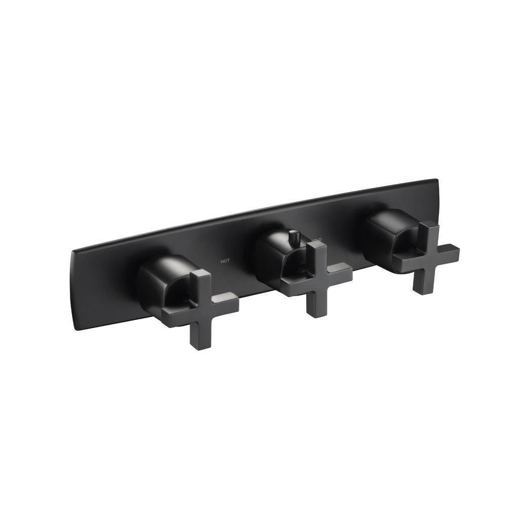 Flusso 240.2715T Trim For Horizontal Thermostatic Valve with 2 Volume Controls