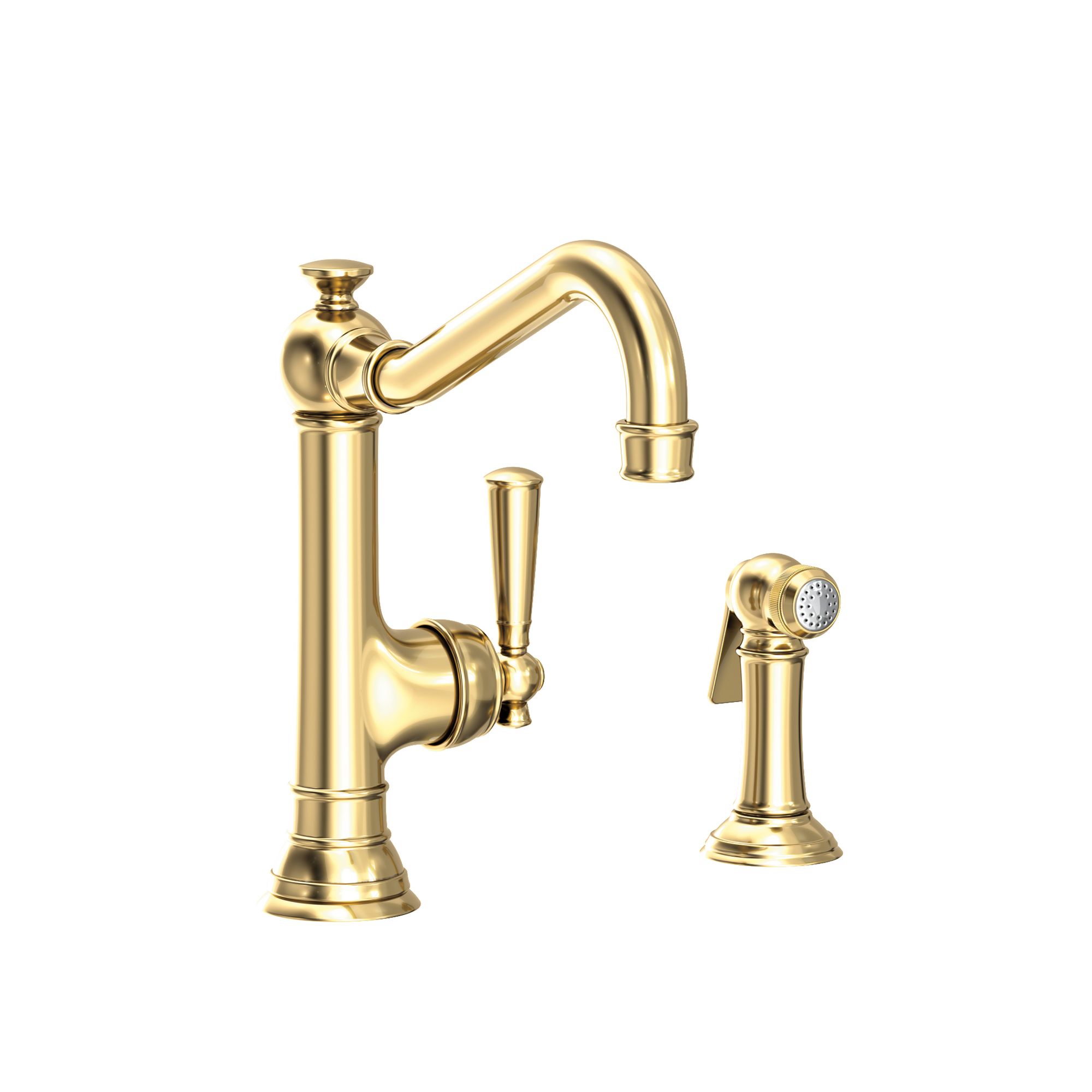 Newport Brass Jacobean Single Handle Kitchen Faucet with Side Spray