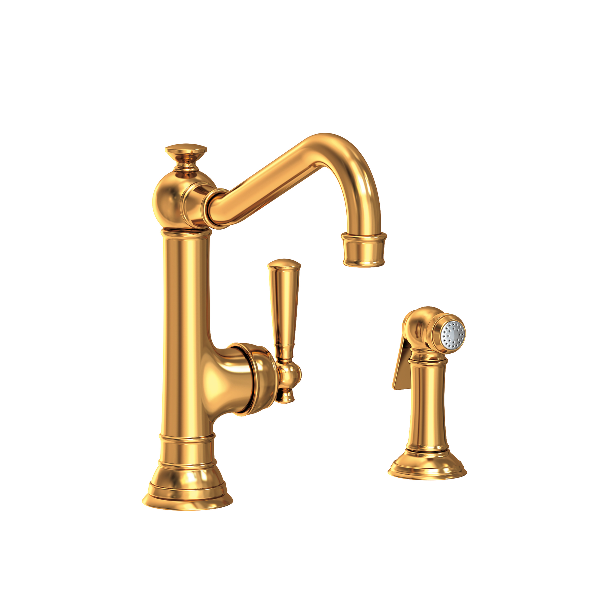 Newport Brass Jacobean Single Handle Kitchen Faucet with Side Spray