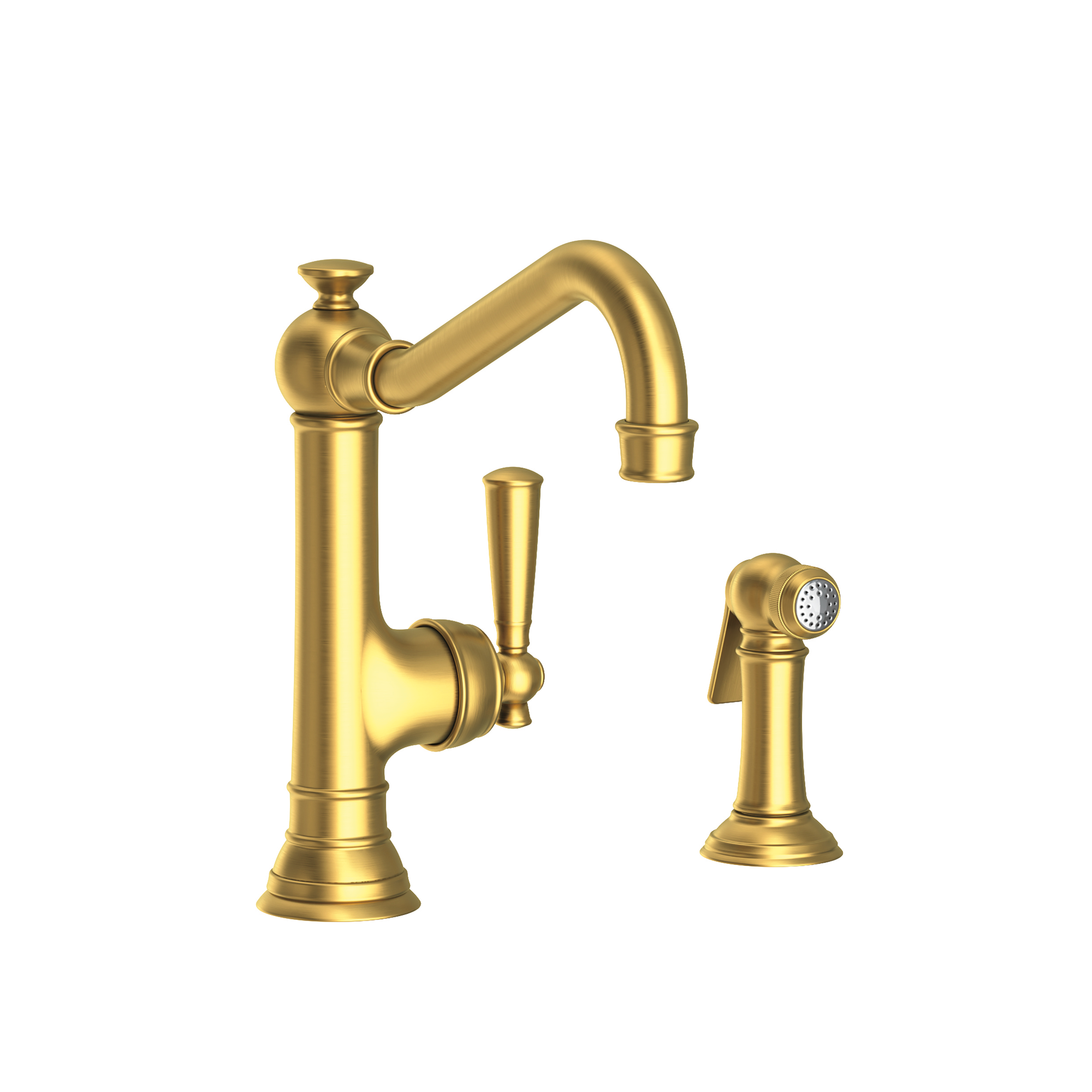 Newport Brass Jacobean Single Handle Kitchen Faucet with Side Spray