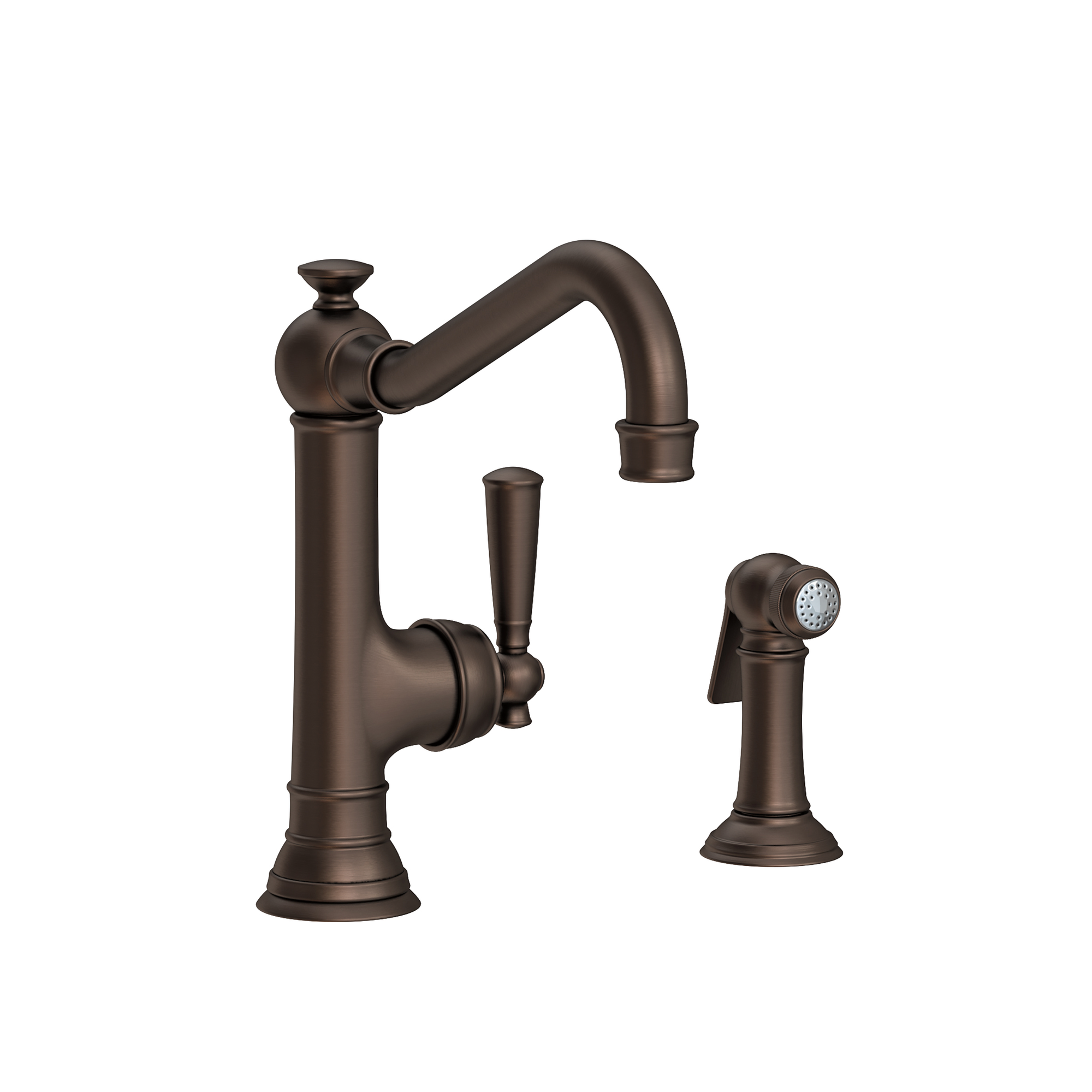 Newport Brass Jacobean Single Handle Kitchen Faucet with Side Spray