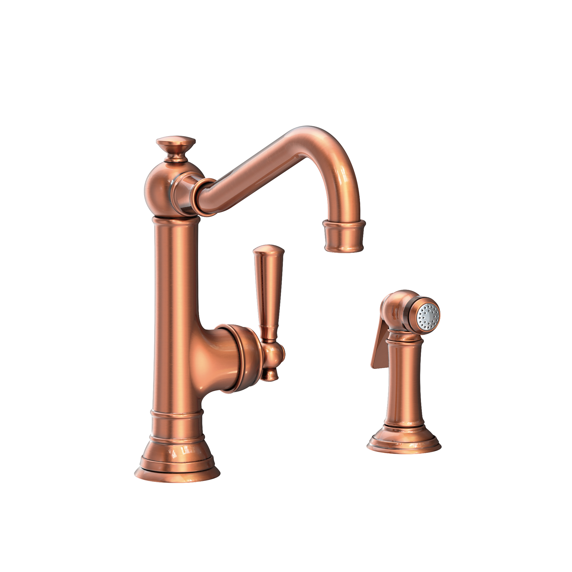 Newport Brass Jacobean Single Handle Kitchen Faucet with Side Spray