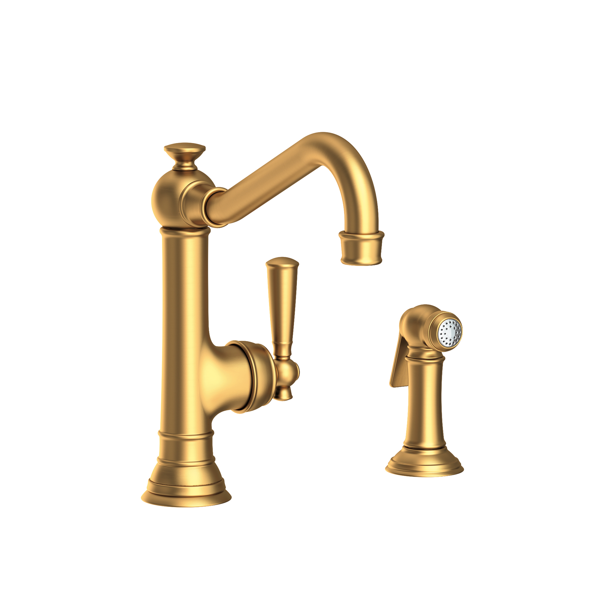 Newport Brass Jacobean Single Handle Kitchen Faucet with Side Spray