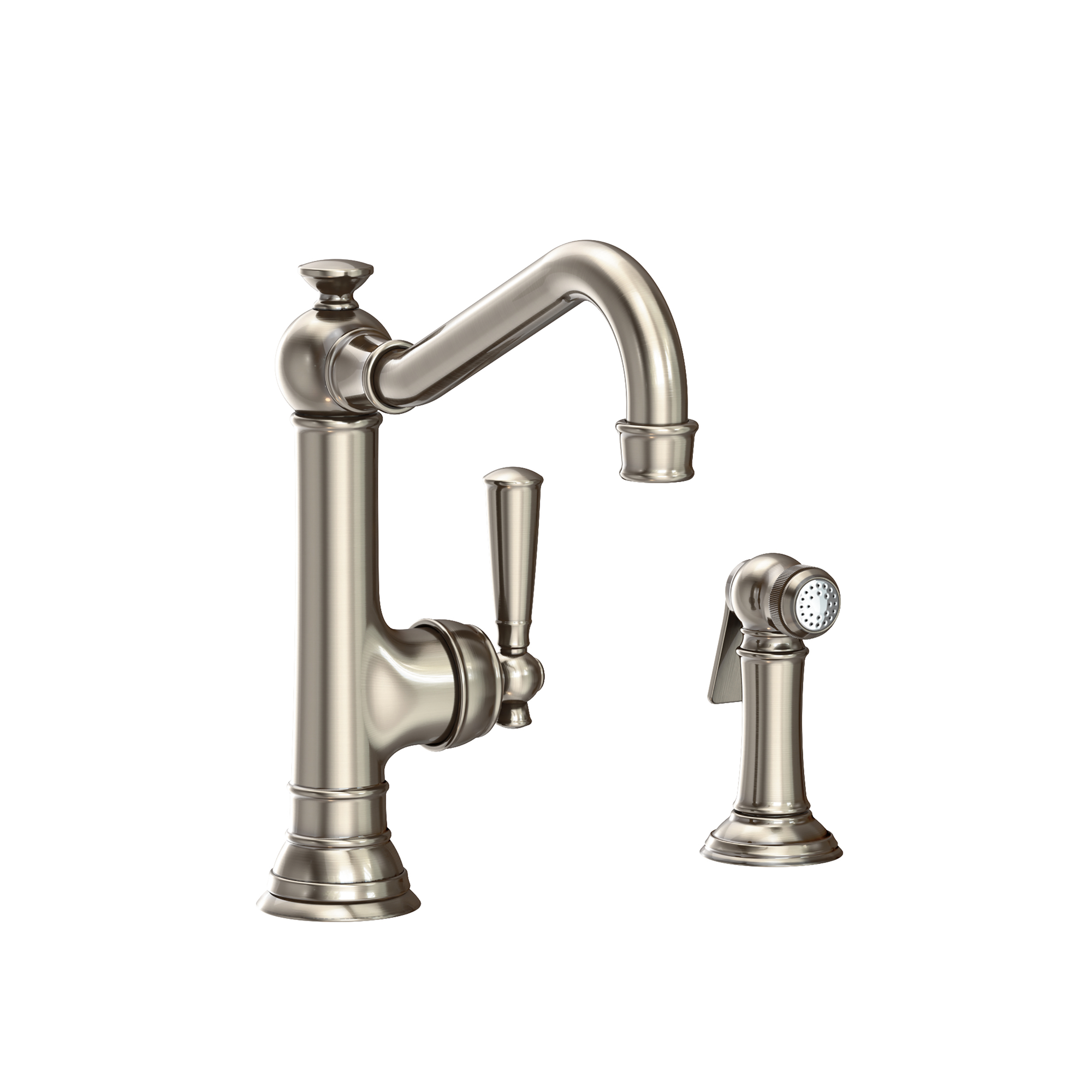Newport Brass Jacobean Single Handle Kitchen Faucet with Side Spray