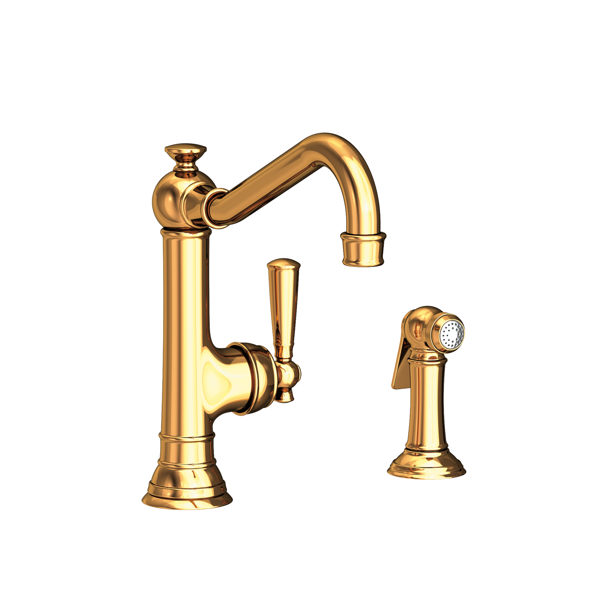 Newport Brass Jacobean Single Handle Kitchen Faucet with Side Spray
