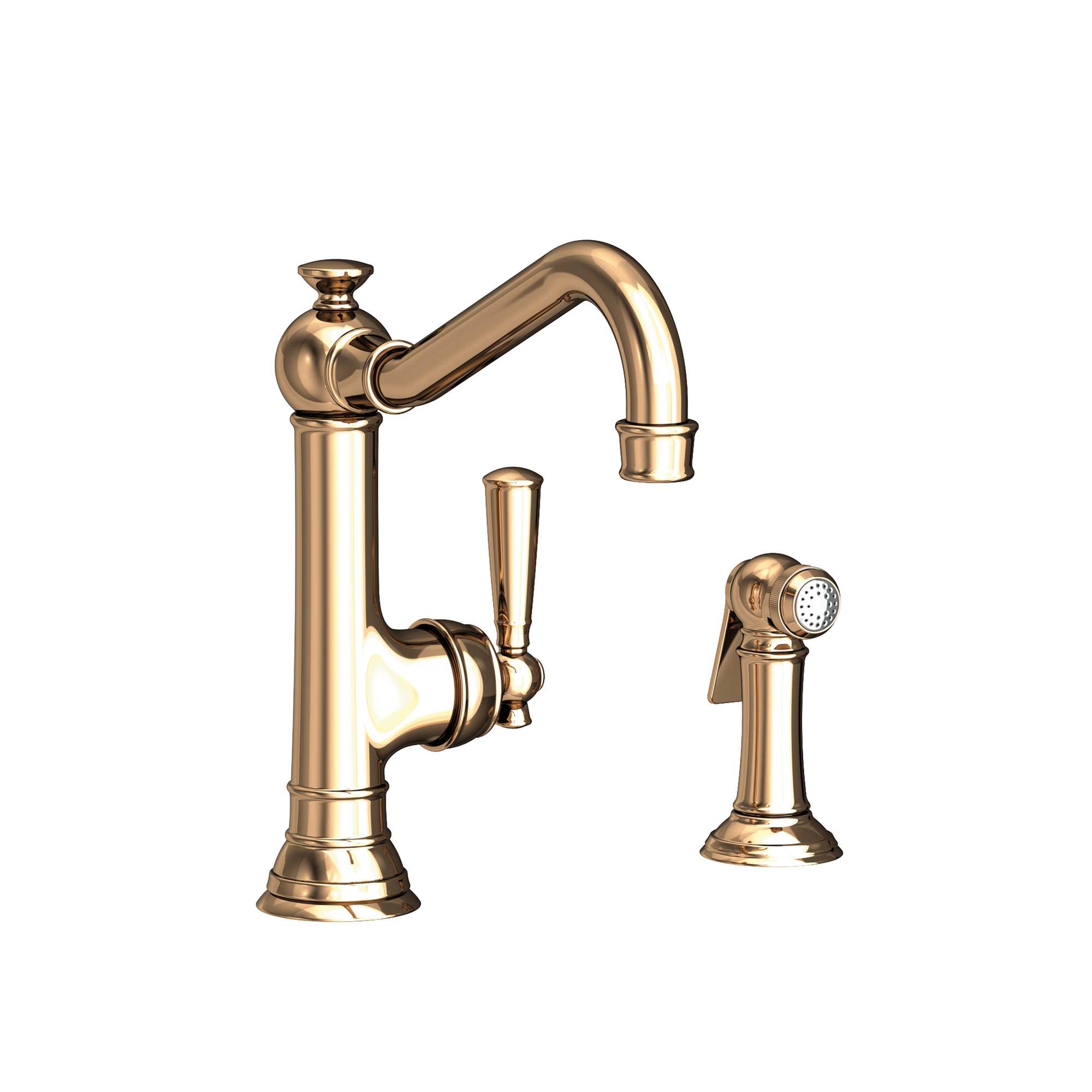 Newport Brass Jacobean Single Handle Kitchen Faucet with Side Spray