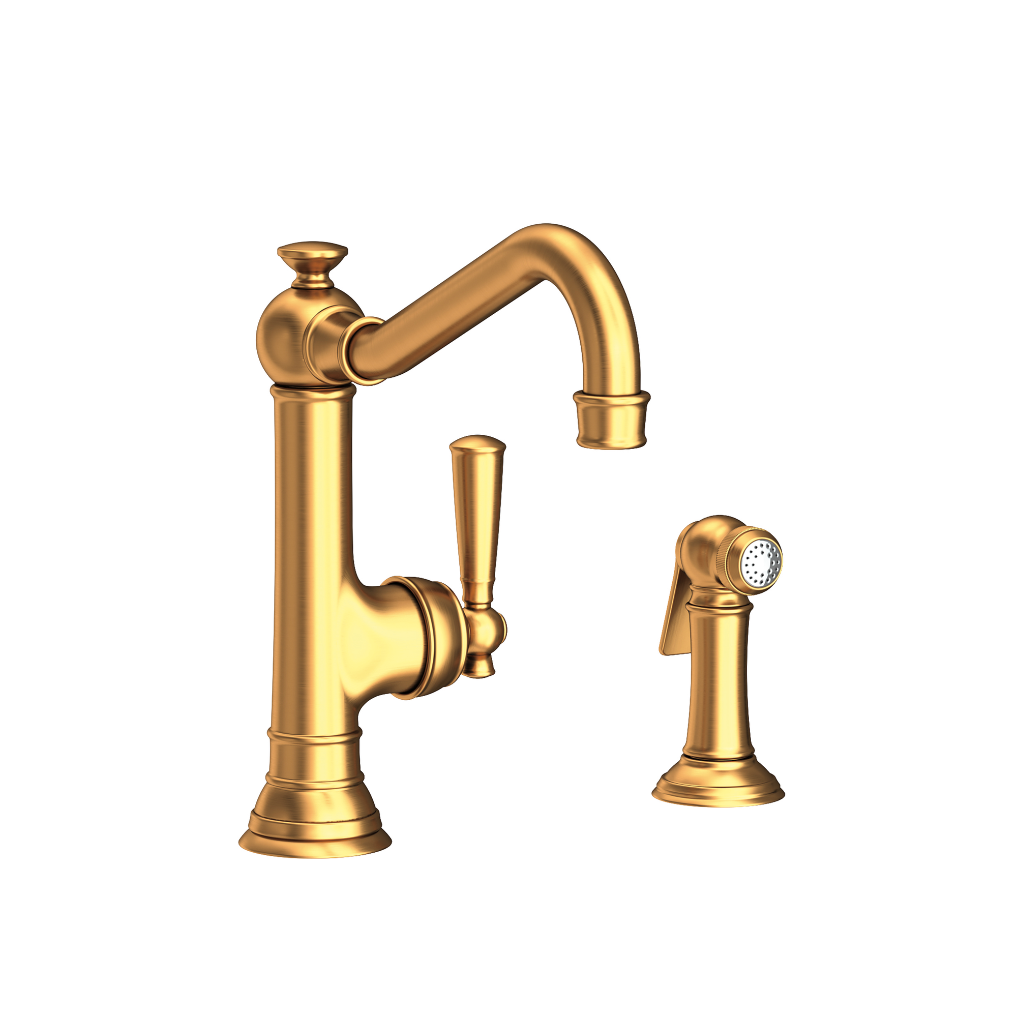 Newport Brass Jacobean Single Handle Kitchen Faucet with Side Spray