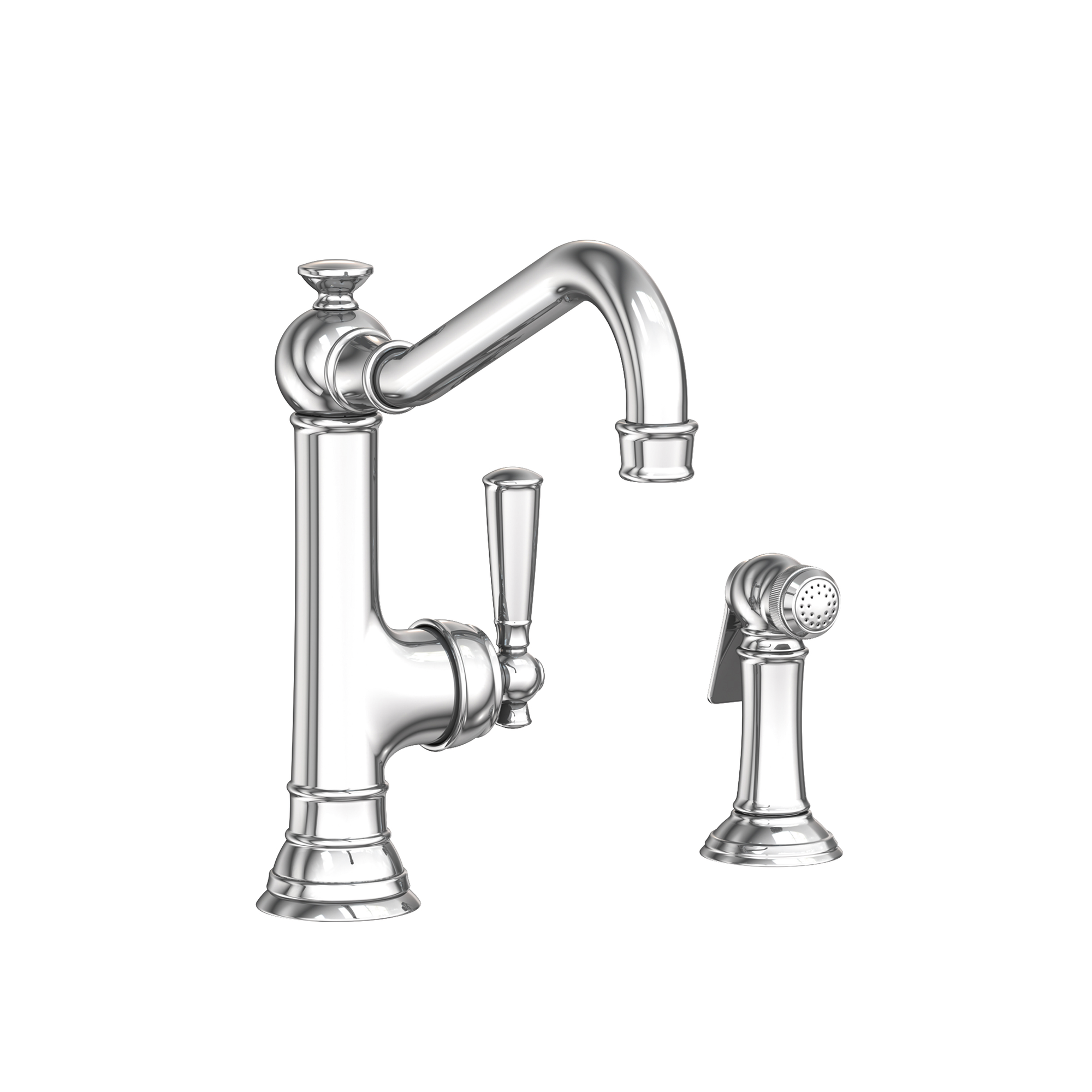 Newport Brass Jacobean Single Handle Kitchen Faucet with Side Spray