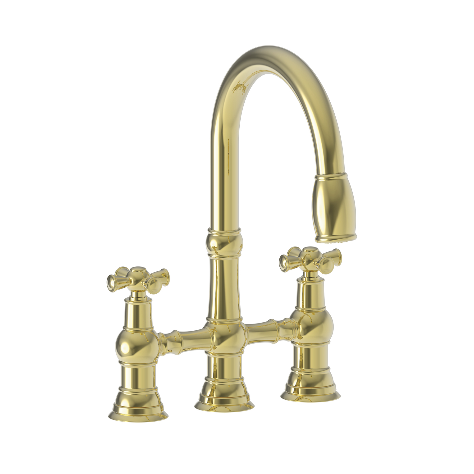 Newport Brass Jacobean Kitchen Bridge Pull-Down Faucet
