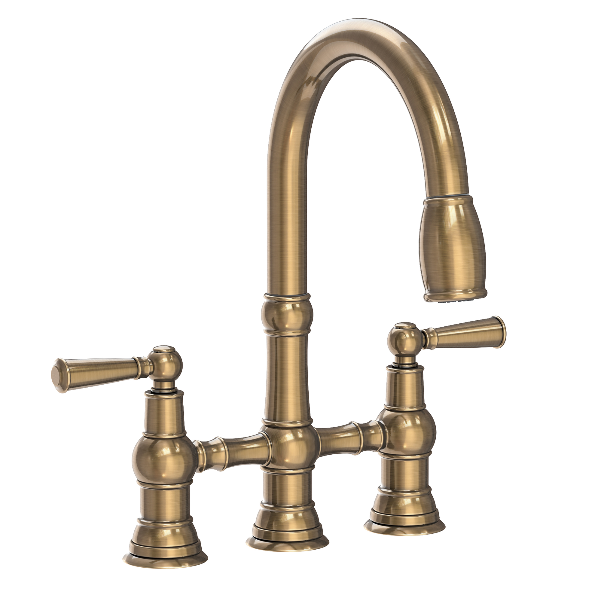 Newport Brass Jacobean Kitchen Bridge Pull-Down Faucet