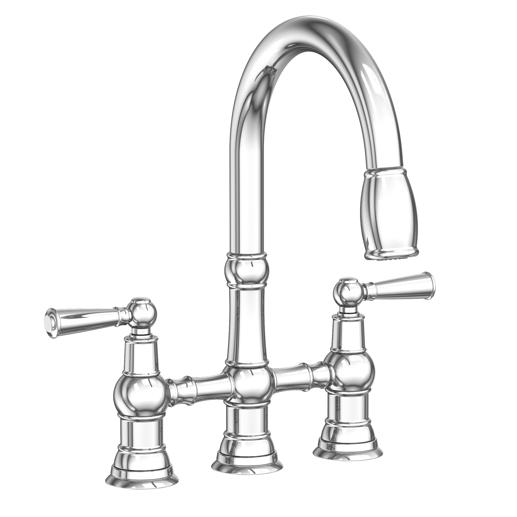 Newport Brass Jacobean Kitchen Bridge Pull-Down Faucet