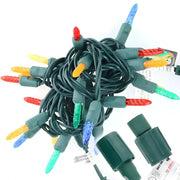 25 M5 Multicolor Commercial Co-Axial LED Christmas Lights, 4" Spacing