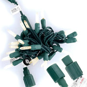 25 M5 Warm White Commercial Co-Axial LED Christmas Lights, 4" Spacing