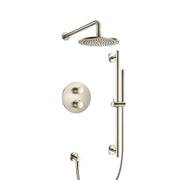 Flusso 250.7100 Two Output Shower Set With Shower Head, Hand Held And Slide Bar