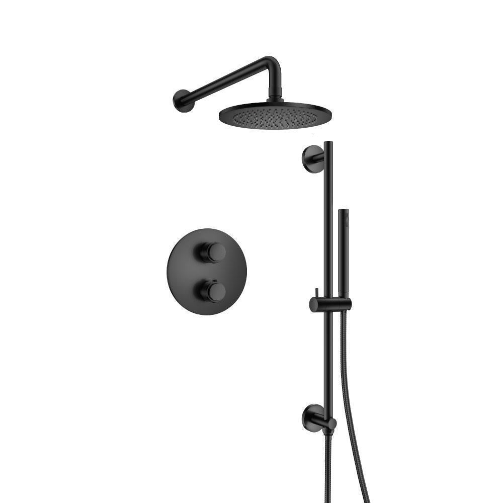 Flusso 250.7125 Two Output Shower Set With Shower Head, Hand Held And Slide Bar