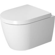 Duravit ME by Starck 1.28/0.8 GPF Dual Flush Rimless Round Wall Mounted Toilet in Satin Matte White with DuraShield - Seat, Actuator, and In-Wall Tank and Carrier Sold Separately