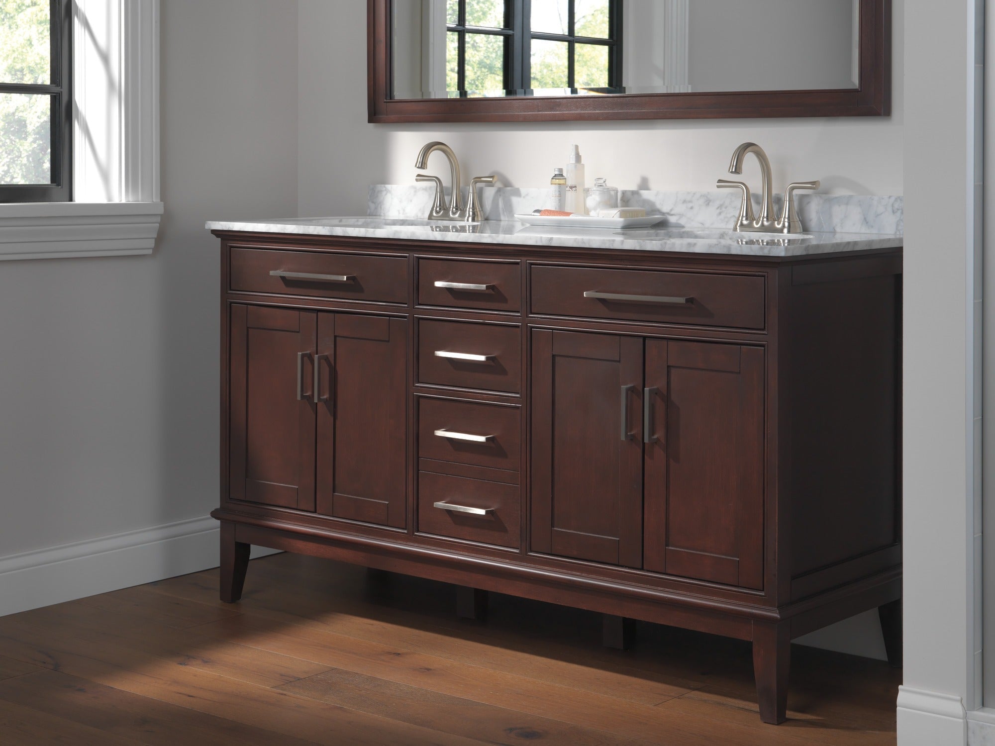 Delta Kayra® Two Handle Centerset Bathroom Faucet