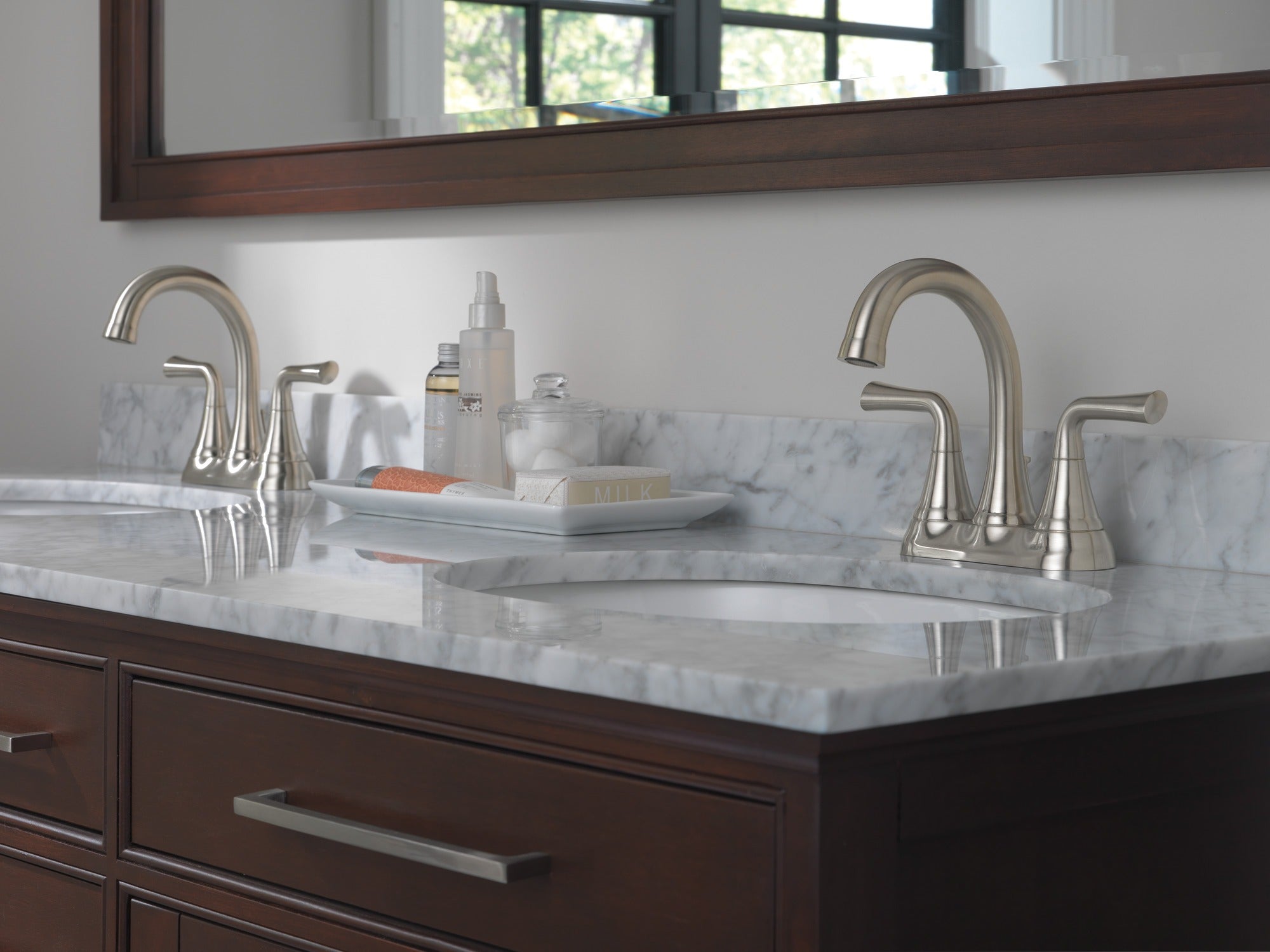 Delta Kayra® Two Handle Centerset Bathroom Faucet