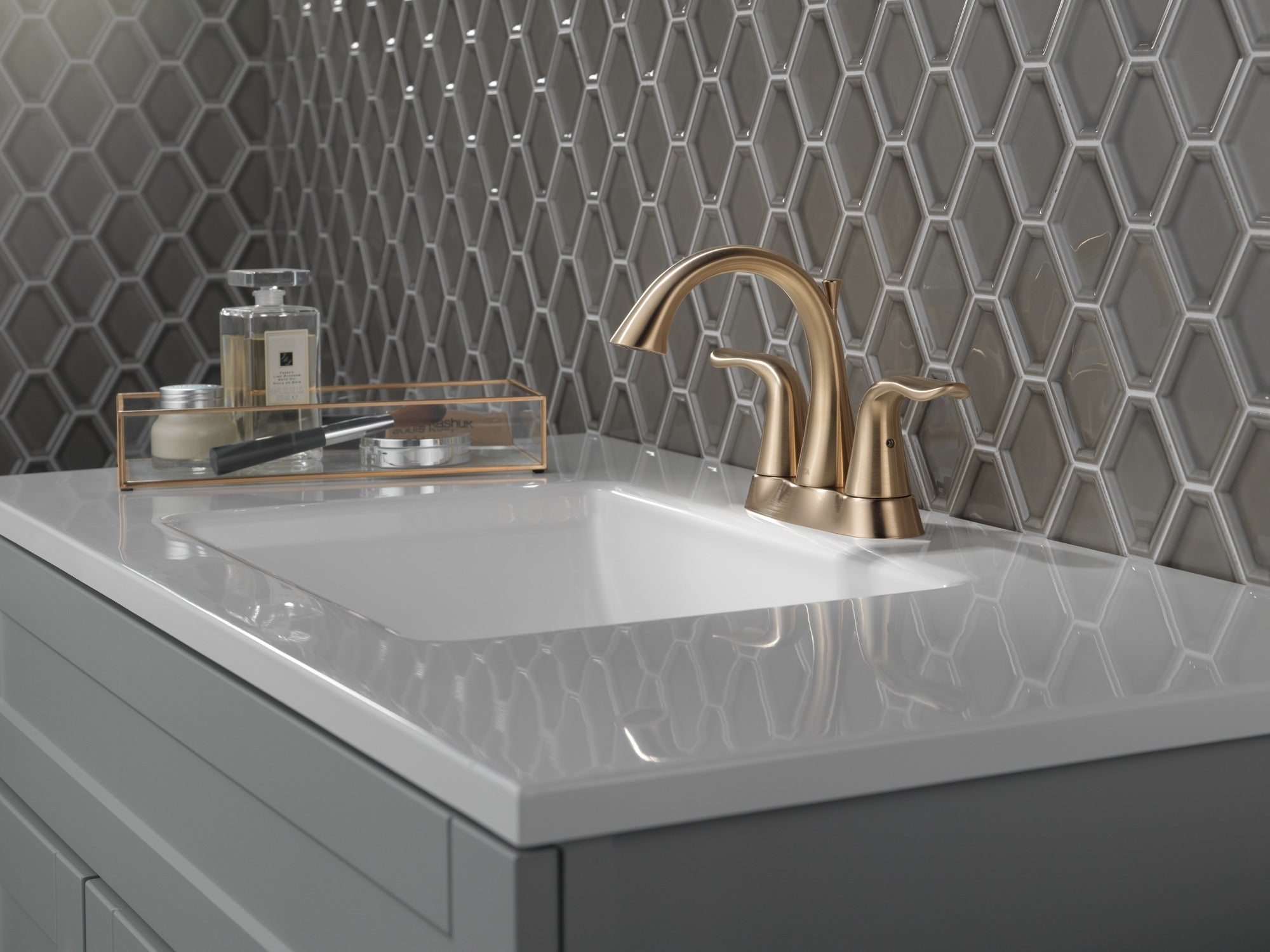 Delta Lahara® Two Handle Centerset Bathroom Faucet